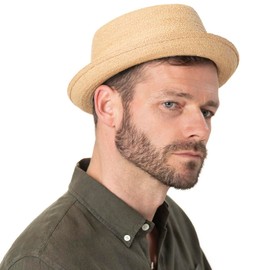 Stetson Plain Diamond Raffia Hat - Natural Colour Hat with UV Protection - Summer Hat with Leather Trim - Women - Spring/Summer, natural