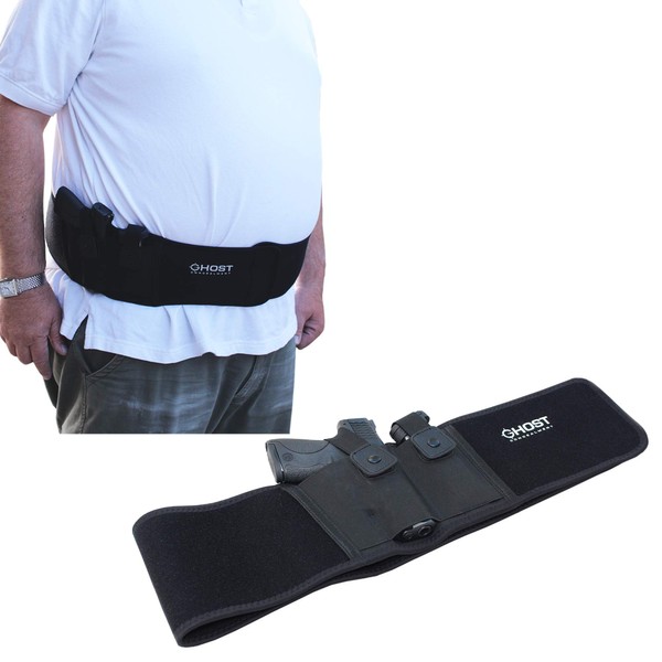 Ghost Concealment L Belly Band Holster for Concealed Carry | Fits up to a 54" Belly | IWB Gun Holsters | Men and Women (Right)