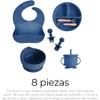 Juego de Platos y Cubiertos para Bebé de Silicona Raganet