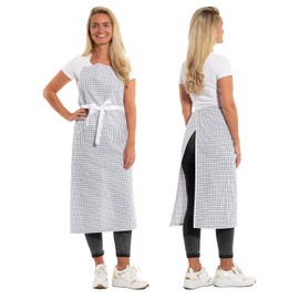ZOLLNER Cooking Apron 100% Cotton 84 x 100 m 572, Black-White-Checked