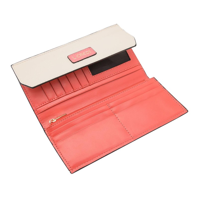 L.CREDI Olivette Flap Wallet Khaki Multi, Khaki Multi