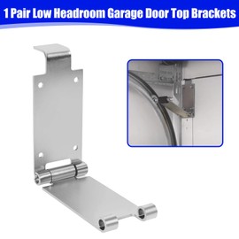 1 Pair Low Headroom Garage Door Top Brackets/Hinges Works with Standard 12" or 15" Radius Track Standard Garage Door Parts and Compatible with Clopay, Hurricane Brackets