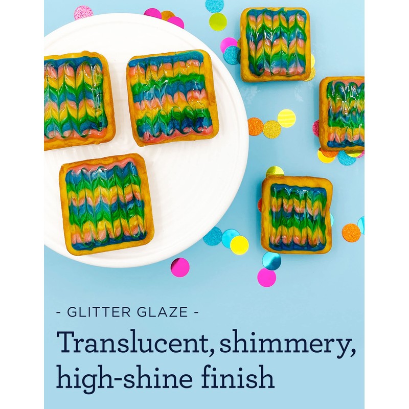 Satin Ice Gold Glitter Glaze - 10oz - Bottle