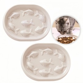 HJYDGJ 2erFutternapf Katze Slow Feeder Kleine Hunde rutschfest Katzennäpfe Puzzle-Schale mit Rutschfester Unterseite Fressnapf Katze Langsam Fütterung Hundenapf Katzennapf Langsam Fütterung Katzennapf