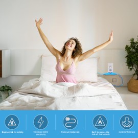 ZenEarth Grounding Plug Adapter for Earthing - Cord Included - Safely Connect The Ground Plug to Multiple Grounding Products to a Single Ground Port | Travel-Friendly | Compatible with Type B Outlets