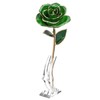 Forever Green Rose 24K Real Artificial Flower with Leaf and