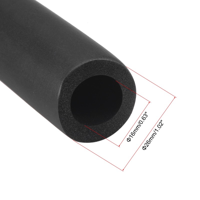 sourcing map Foam Tubing for Handle Grip Support, Pipe Insulation,