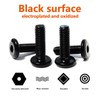 SHUNCHG 20 Pieces M6 x 20 Screws, Flat Head Screws