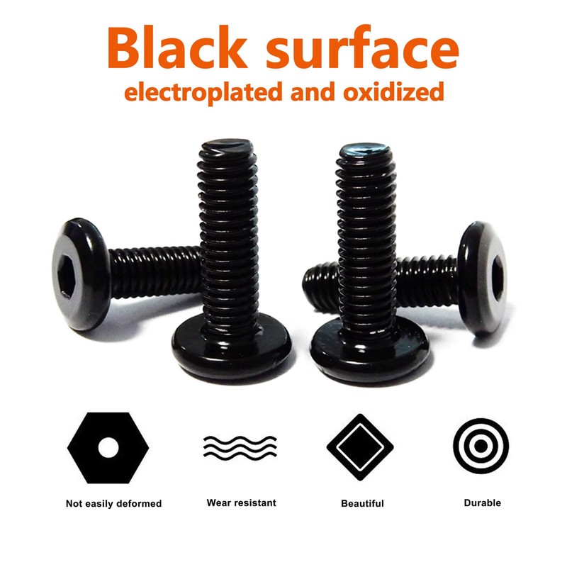 SHUNCHG 20 Pieces M6 x 20 Screws, Flat Head Screws