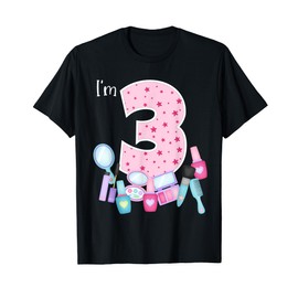 Spa Makeup 3rd Birthday for Little Girl Manicure Nail Polish T-Shirt