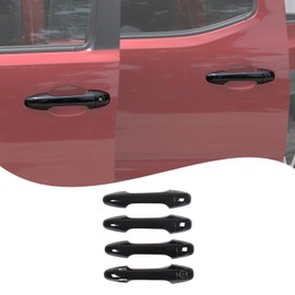 Lcojicep ABS Exterior Door Handle Protector Trim Frame Cover Compatible with Tacoma 2015-2022,Door Handle Cover,Car Door Handle Cover Frame External Protective Accessories (Black)