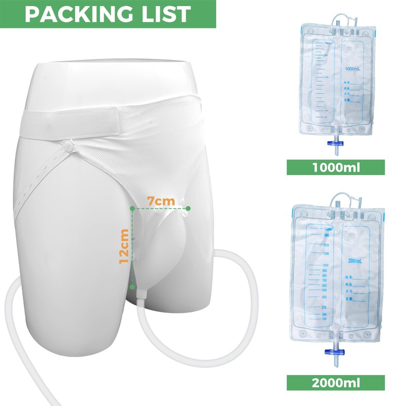 Wearable Urine Pot for Men Elderly, Silicone Ventilated Urine Collector,