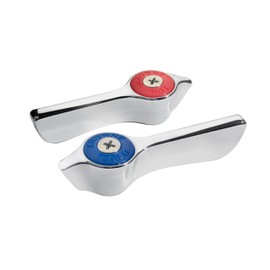 Krowne 21-305 Silver Series Faucet Handle Repair Kit, Contains (2) Screws, (2) Handles, hot & Cold Color Indicators, fits Krowne Silver Series faucets (Interchangeable with Most Brands)​‌‍​​‌‌‌‌‍