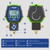MRCARTOOL HVAC Digital Refrigeration Manifold Gauge Vacuum Pressure Leakage Meter