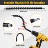 Cayludg 17Pcs Flexible Drill Bit Extension Set, Includes 105° Right