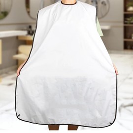 AIMALL Beard Shave Apron Cape, Facial Hair Trimming Catcher Bib, Waterproof Easy Clean Shaving Cape, Black and White, 29.5 x 47 Inches