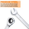 HARFINGTON 2pcs Ratcheting Wrench 10mm Metric 12PT Cr-V Polished Chromed