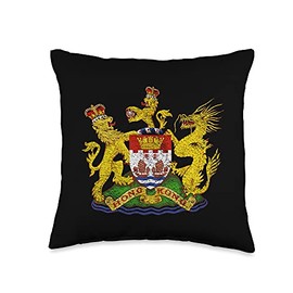 HONG KONG COAT OF ARMS INDEPENDENCE FLAG Free Hong Kong Throw Pillow, 16x16, Multicolor