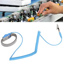 Grounding Bracelet, Adjustable Antistatic Wrist Strap, Strong Force ESD Bracelet, Grounding Bracelet with Grounding Cable and Crocodile Clip, Wide Application for Maintenance of Workshops and