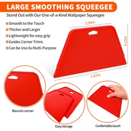 WRAPXPERT Wallpaper Tools, Wallpaper Smoothing Tool Kits, Peel and Stick Wallpaper Installation Kit for Contact Paper Smooth Applying, Vinyl Backsplash Tile, Window Film