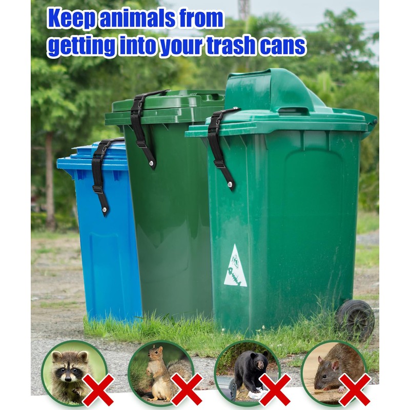 Trash Can Locks for Anti Animals, Universal Garbage Can Lock,