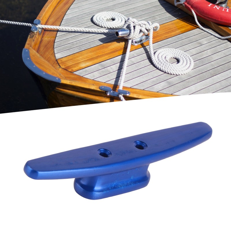 6in Dock Cleats Aluminium Marine Open Base Deck Mooring Rope