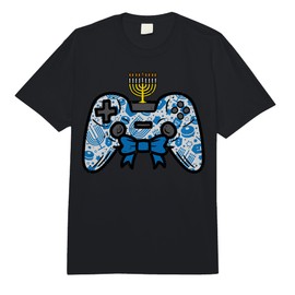 Hanukkah Gamer Controller Chanukah Men Boys Kids Youth Teen Comfort Colors Adult Heavyweight T-Shirt