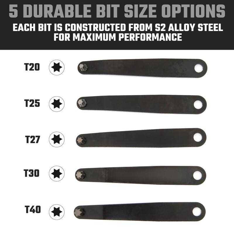 NEIKO 01325A Ultra Low Profile Offset Screwdriver Torx Set, 5