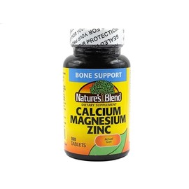 Natures Blend Calcio Magnesio Zinc 100 tabletas - Huesos - Nervios - físico - Hecho en USA                                                            