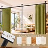AKTOP Extra Long Room Divider Tension Curtain Rod, Adjustable 3.5-11ft(H)