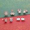 Kamise Christmas Silver Stud Earrings for Women, 925 Sterling Silver
