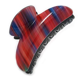 Large Shiny Pink/Blue/Purple Acrylic Hair Claw/Hair Clamp - 90mm Across