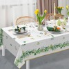 3Pcs Spring Sage Green Baby Shower Tablecloths,Disposable Plastic Greenery Eucalyptus