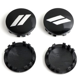 iJDMTOY 4pc Set 63mm 2.5-Inch Silver // Slash Rim Center Cap Cover Replacements