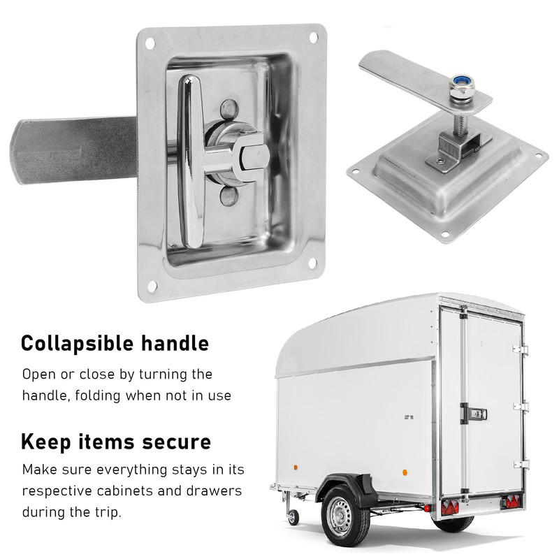 Toolbox Latch Stainless Steel Folding T Handle Toolbox Lock for