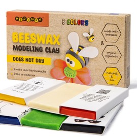 Medenka Beeswax Modelling Clay 240g - 6 Colors - 100% Natural, Non-Toxic, Never Dries Out