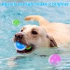 LECHONG Glow Dog Ball, 2.5” Squeaky Dog Toy Ball, Dog