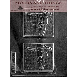 MOLDS AND THINGS FEMALE GYMNAST Chocolate Candy Mold, Sports Chocolate Candy Mold, Clear Plastic, Rectangular Prism