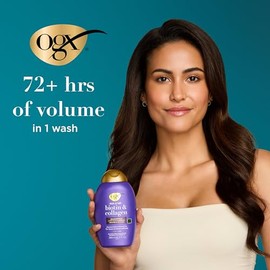 OGX, Shampoo Volumen y Fuerza de Biotina y Colágeno, 385 ml