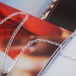 Tuscany Silver Women's Sterling Silver Diamond Cut Rambo Necklace 5.2 mm, Silver, Diamond