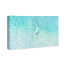 The Oliver Gal Artist Co. Nautical and Coastal Wall Art Canvas Prints 'Water Calm Lost' Home Décor, 36 in x 24 in, Blue, White