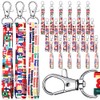 International Flags Lanyard Keychain - 72pcs for Celebrations