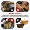 Wald Imports - Small Light Brown Hand Woven Wicker Basket
