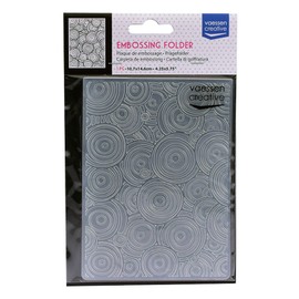 Vaessen Creative Cartella per Embossing, Cerchi 14,6 x 10,8 x 0,5 cm, 1 pezzo, per Biglietti di Compleanno, Biglietti di Nascita, Biglietti di Natale e Artigianato di Carta