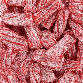 Smarty Stop Sour Licorice Twist Bite Gummy Candy/Twisteroos Pectin Filled Licorice Sour Gummies (2.2 Pound (Pack of 1), Strawberry)