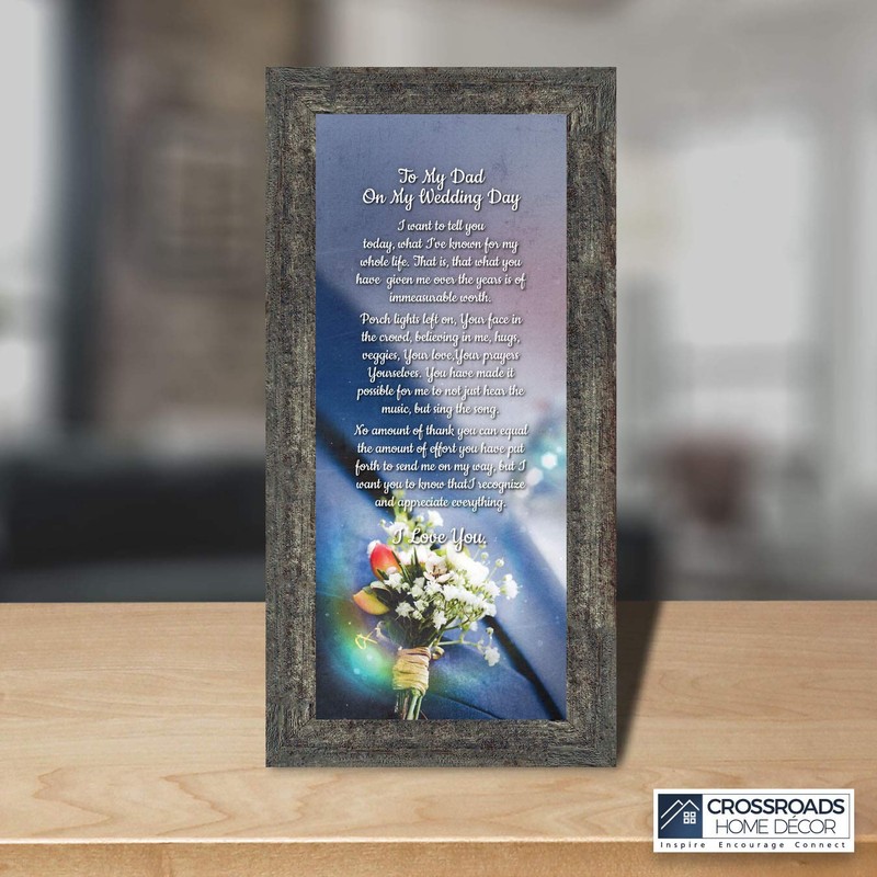 Crossroads Home Décor Dad Picture Frame, Wedding Picture Frame, Father