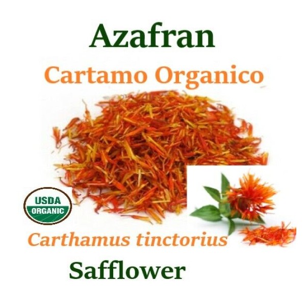 Azafran Organico Asafran 2 oz Carthamus tinctorius Safflower Organic Not