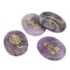 4Pcs Reiki Symbols Stones Smoother Surfaces Engraved Reiki Stones for