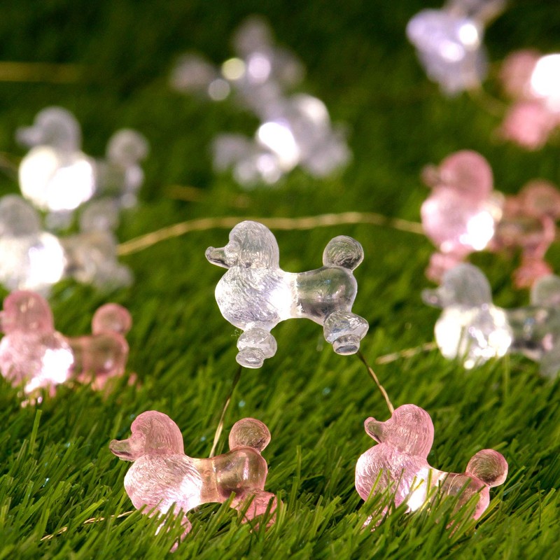 Pets Theme Decorative String Lights, 10ft 30 LED 3D Pink