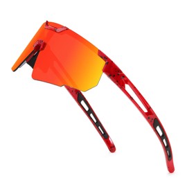 BUYAGE Sports Cycling Sunglasses for Men Women, Baseball Sunglasses Youth Large Frame 80s Softball Running Visor Glasses